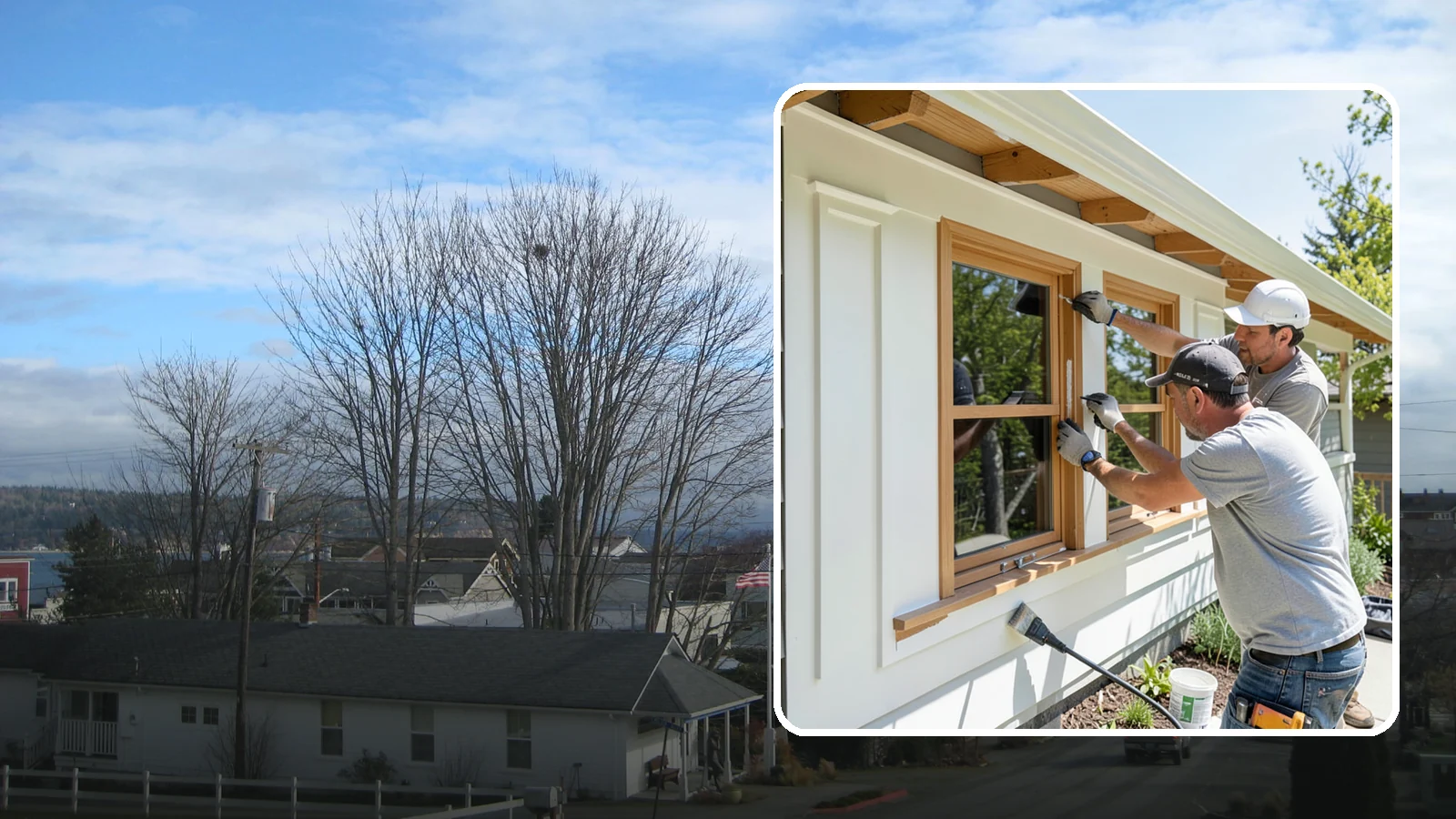 Exterior Trim Painting in Langley, Island County, WA - Exterior trim painting renews the fascia, soffits, corners, and window casings that outline your home.