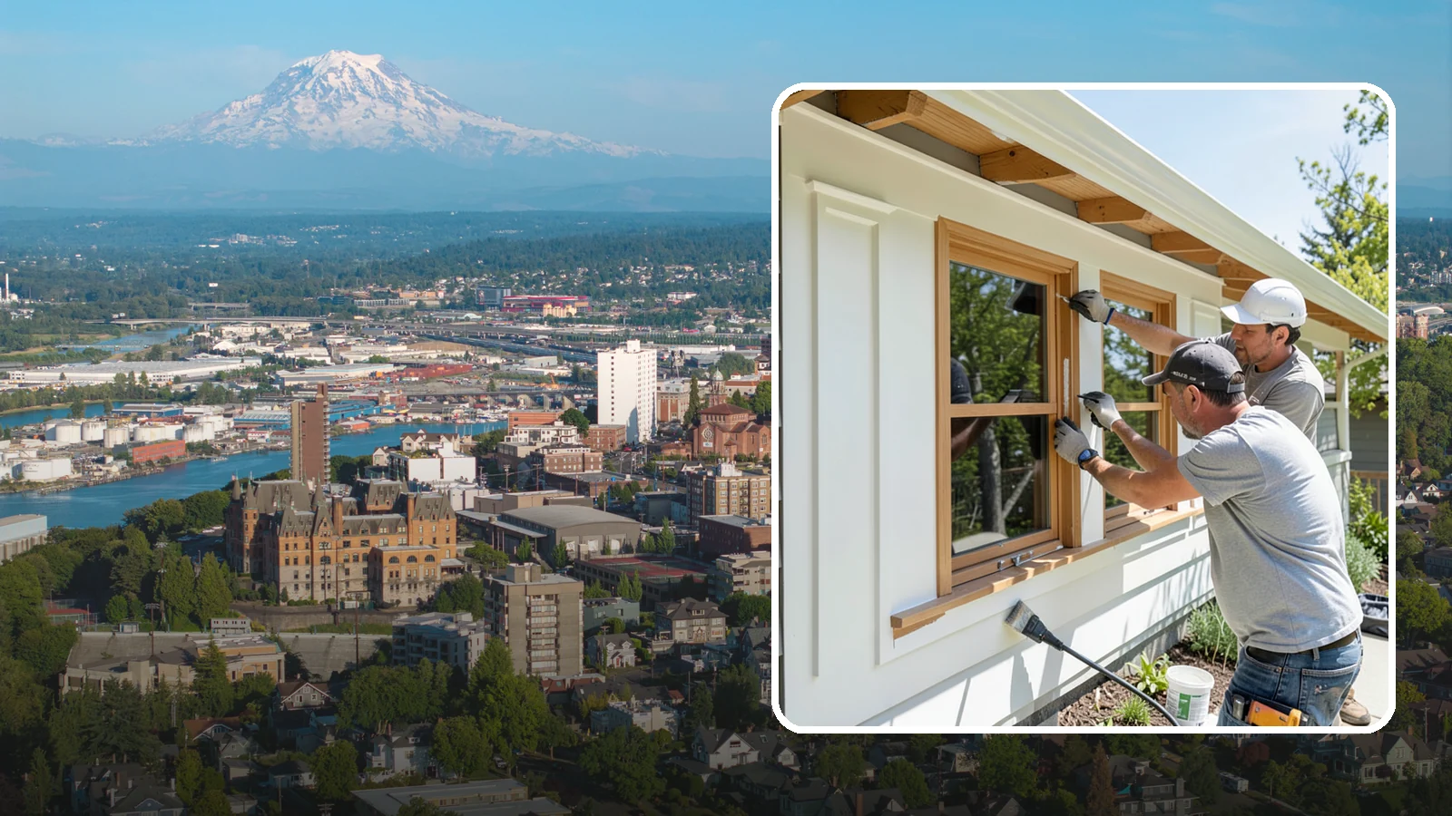Exterior Trim Painting in Tacoma, Pierce County, WA - Exterior trim painting renews the fascia, soffits, corners, and window casings that outline your home.