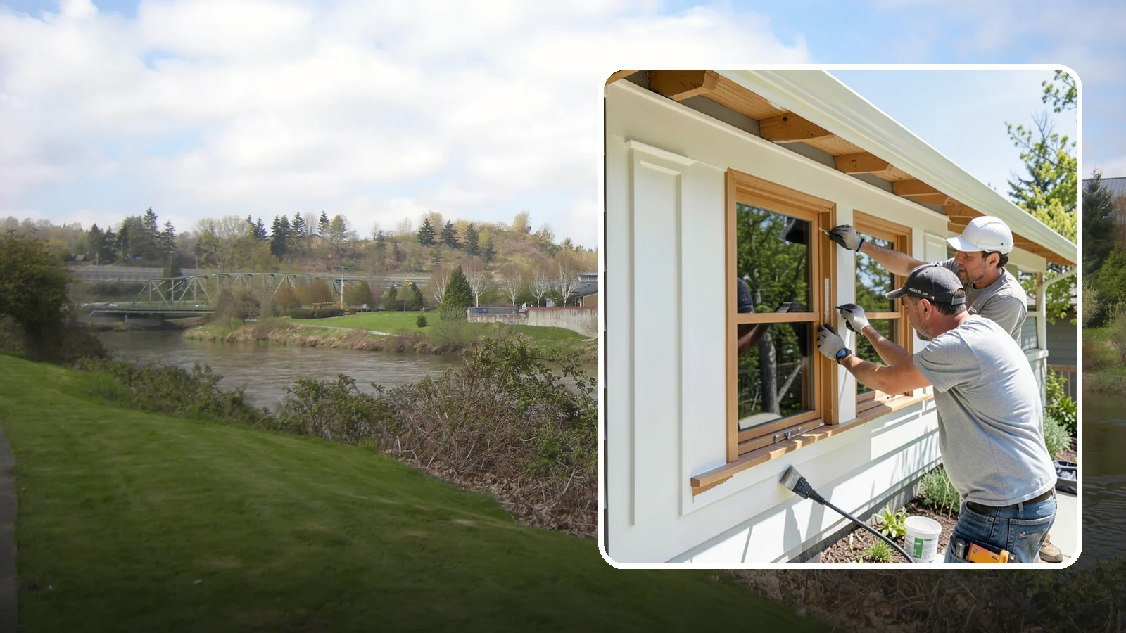 Exterior Trim Painting in Tukwila, King County, WA - Exterior trim painting renews the fascia, soffits, corners, and window casings that outline your home.