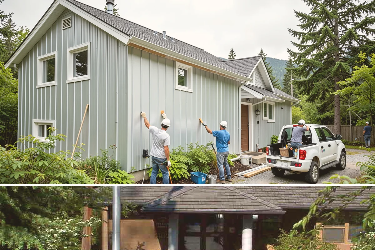 Exterior Trim Painting in Yarrow Point, King County, WA - Exterior trim painting belongs in the dry season, from late spring to early fall, for proper adhesion and curing.