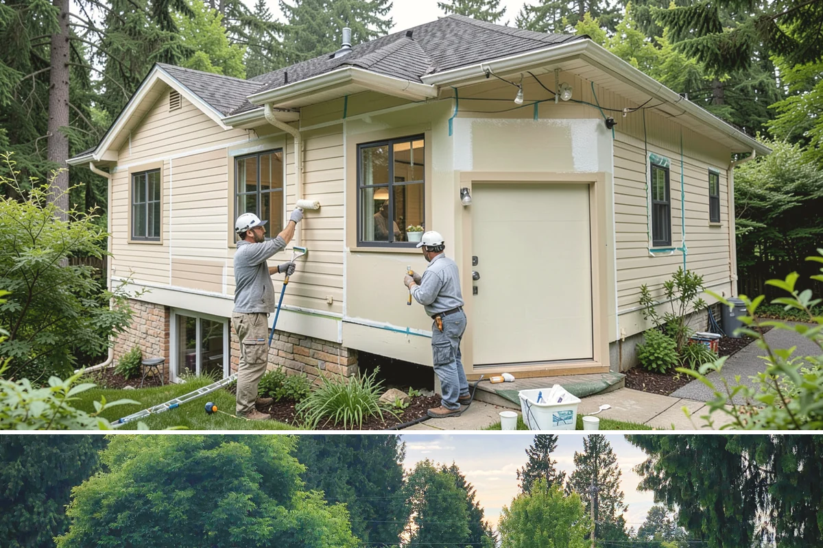 Exterior Trim Repair in Bonney Lake, Pierce County, WA - Dry conditions are important so repairs seal and cure properly.