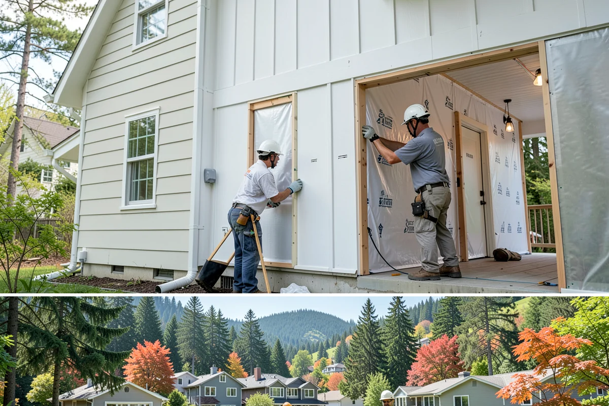 Exterior Trim Repair in Fircrest, Pierce County, WA - Dry conditions are important so repairs seal and cure properly.