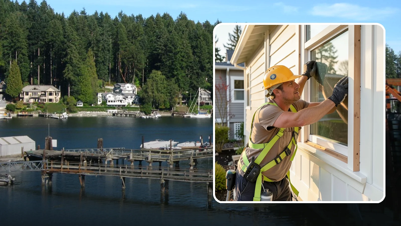Exterior Trim Repair in Gig Harbor, Pierce County, WA - Exterior trim repair that restores weathered molding around windows, doors, and corners.