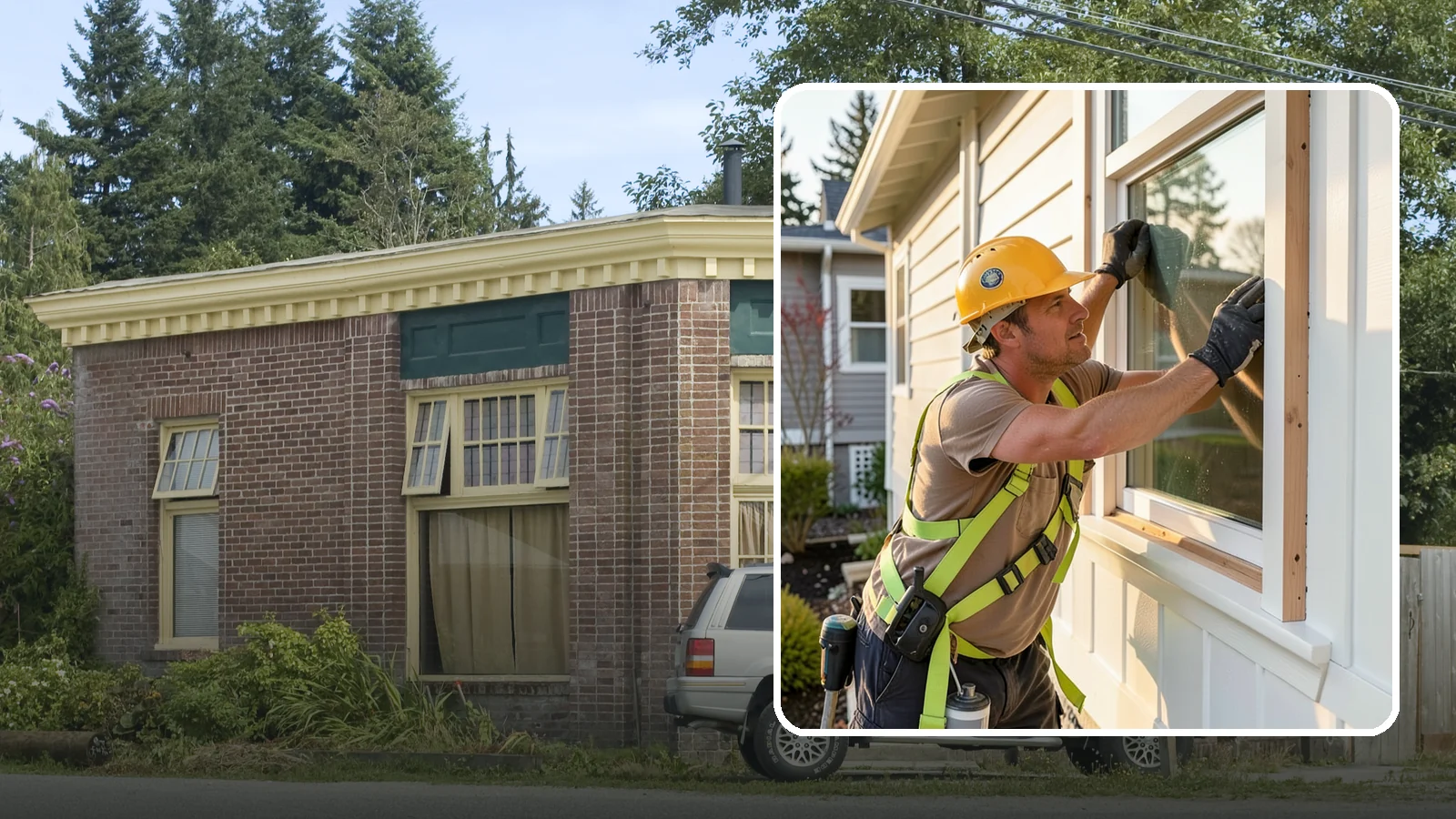 Exterior Trim Repair in Hamilton, Skagit County, WA - Exterior trim repair that restores weathered molding around windows, doors, and corners.