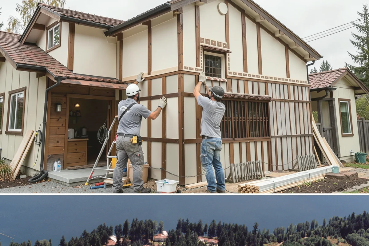 Exterior Trim Repair in Lakewood, Pierce County, WA - Dry conditions are important so repairs seal and cure properly.