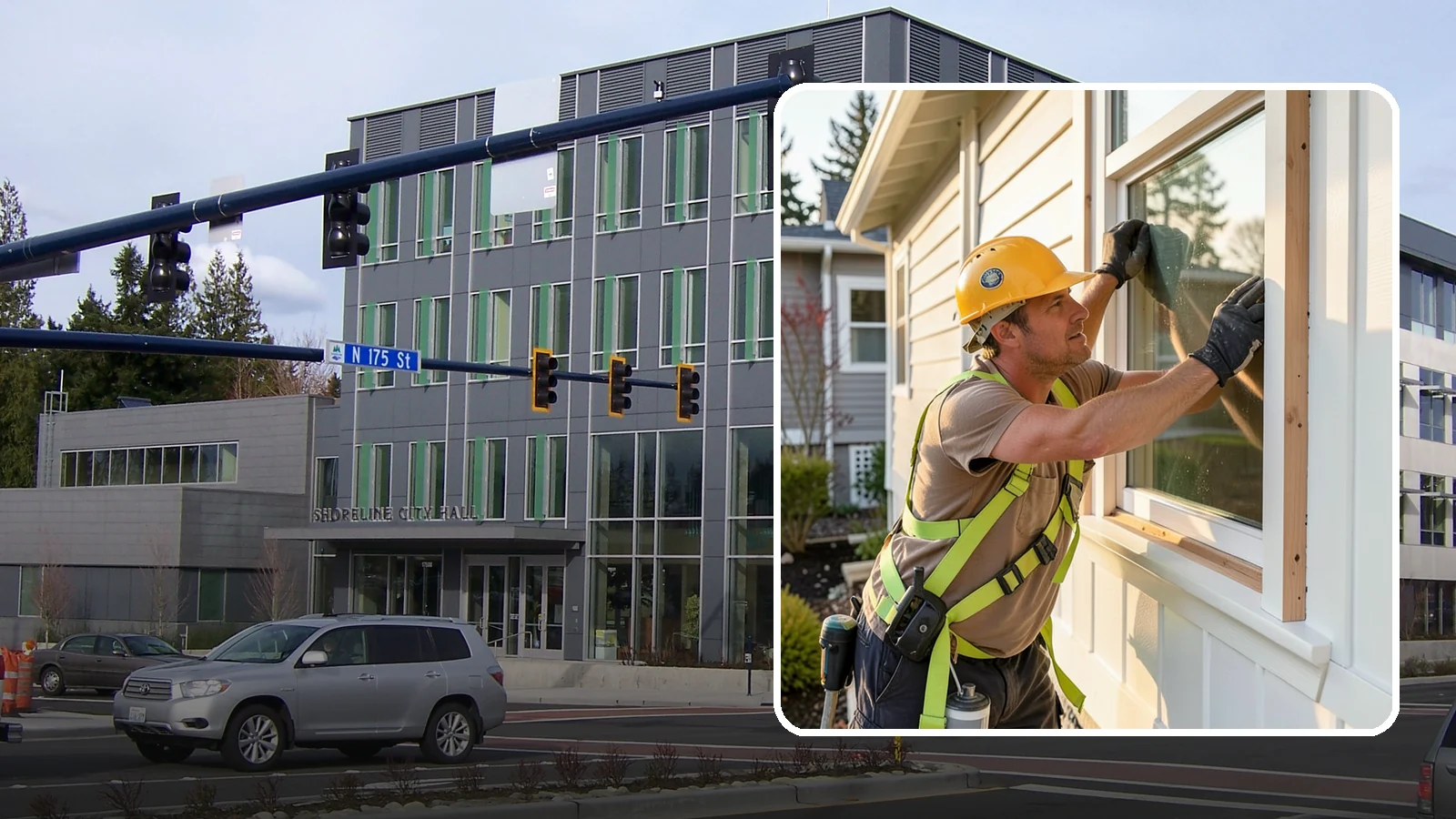 Exterior Trim Repair in Shoreline, King County, WA - Exterior trim repair that restores weathered molding around windows, doors, and corners.