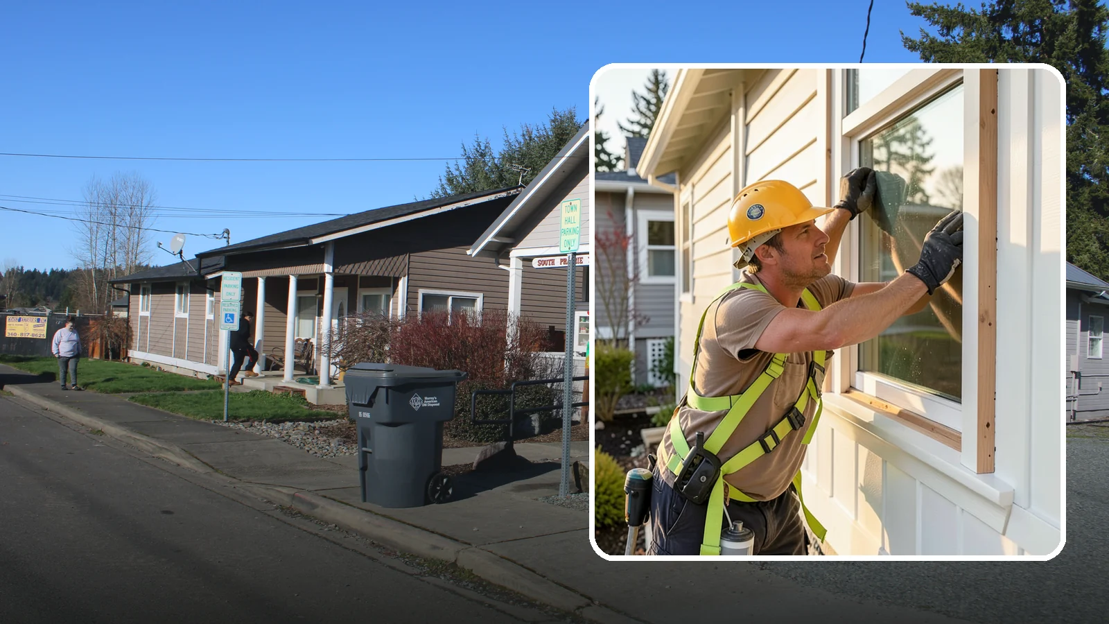 Exterior Trim Repair in South Prairie, Pierce County, WA - Exterior trim repair that restores weathered molding around windows, doors, and corners.