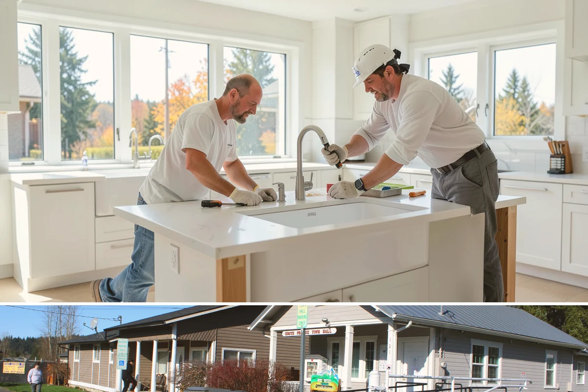 Exterior Trim Repair in South Prairie, Pierce County, WA - Dry conditions are important so repairs seal and cure properly.