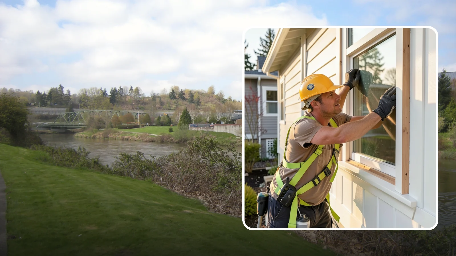 Exterior Trim Repair in Tukwila, King County, WA - Exterior trim repair that restores weathered molding around windows, doors, and corners.