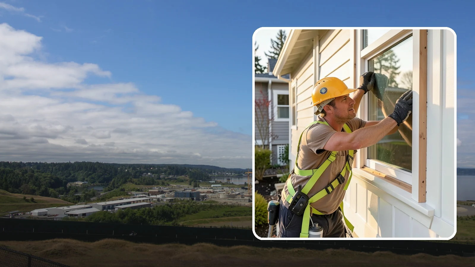 Exterior Trim Repair in University Place, Pierce County, WA - Exterior trim repair that restores weathered molding around windows, doors, and corners.