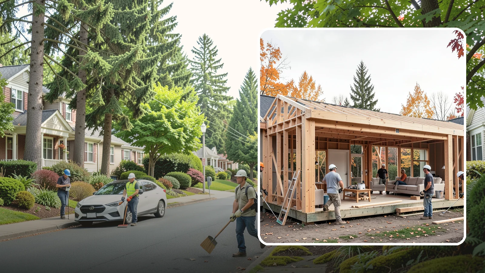 Family Room Addition in Beaux Arts Village, King County, WA - A family room addition creates a large, open gathering space for everyday living and entertaining.