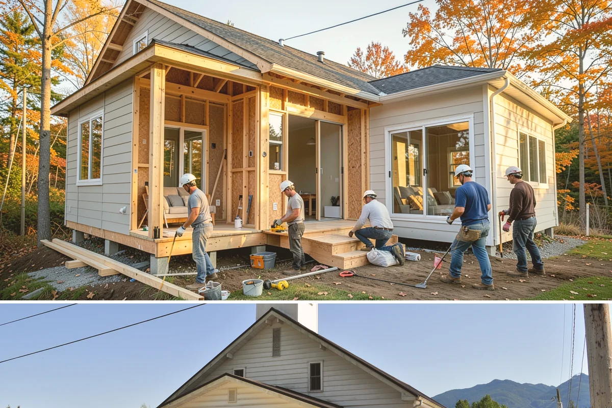 Family Room Addition in Concrete, Skagit County, WA - We enclose the large footprint during summer's dry stretch so finishes proceed comfortably indoors afterward.