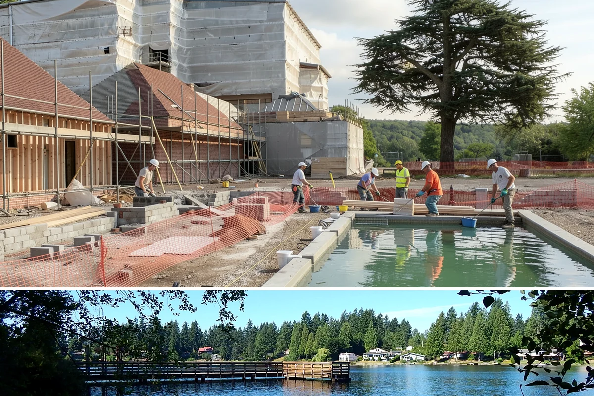 Family Room Addition in Federal Way, King County, WA - We enclose the large footprint during summer's dry stretch so finishes proceed comfortably indoors afterward.
