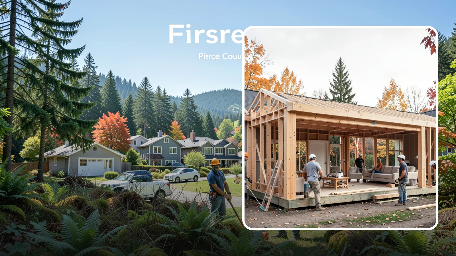 Family Room Addition in Fircrest, Pierce County, WA - A family room addition creates a large, open gathering space for everyday living and entertaining.