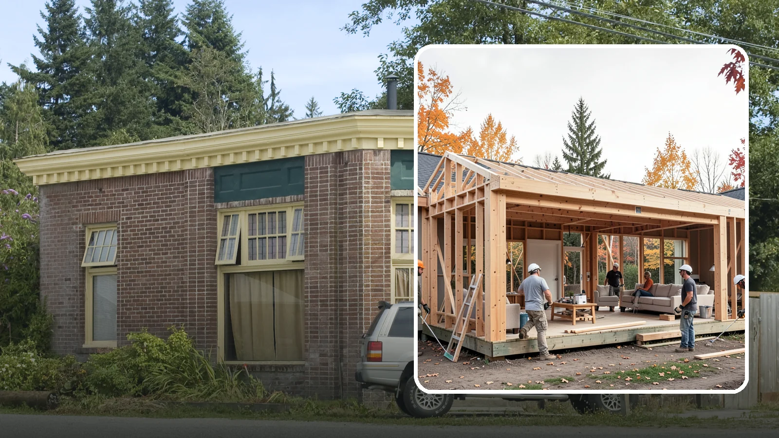 Family Room Addition in Hamilton, Skagit County, WA - A family room addition creates a large, open gathering space for everyday living and entertaining.