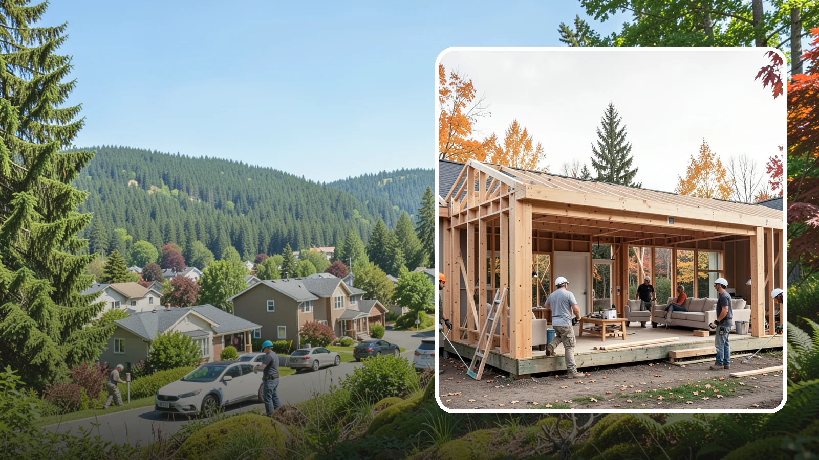 Family Room Addition in Index, Snohomish County, WA - A family room addition creates a large, open gathering space for everyday living and entertaining.