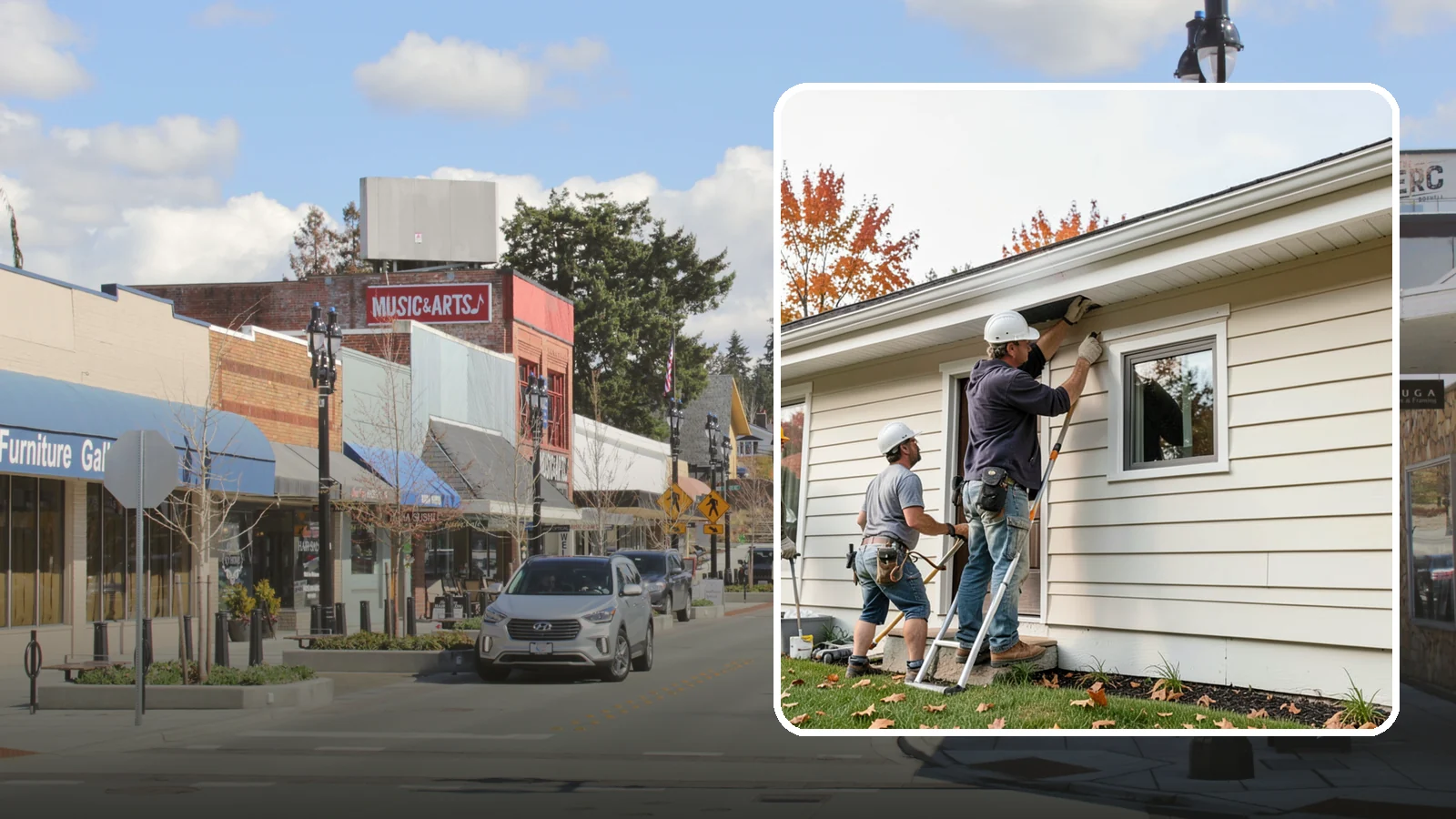 Fascia Repair in Bothell, King County, WA - Fascia repair that restores the roofline board protecting your gutters and eaves.