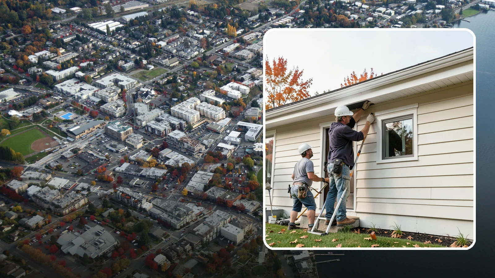 Fascia Repair in Kirkland, King County, WA - Fascia repair that restores the roofline board protecting your gutters and eaves.