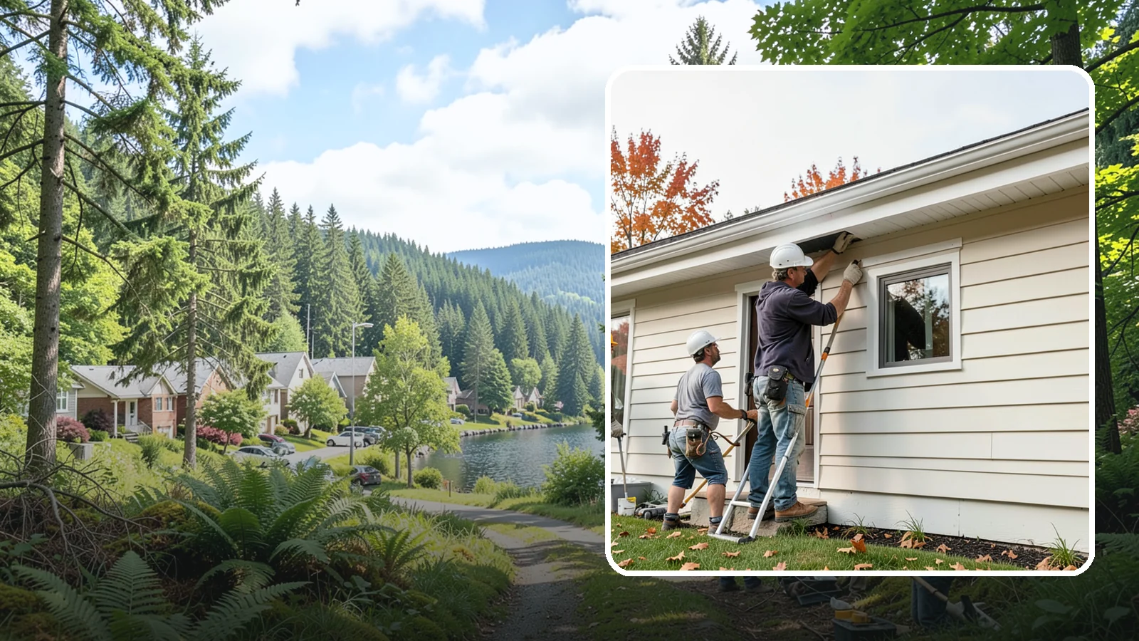 Fascia Repair in Lake Forest Park, King County, WA - Fascia repair that restores the roofline board protecting your gutters and eaves.