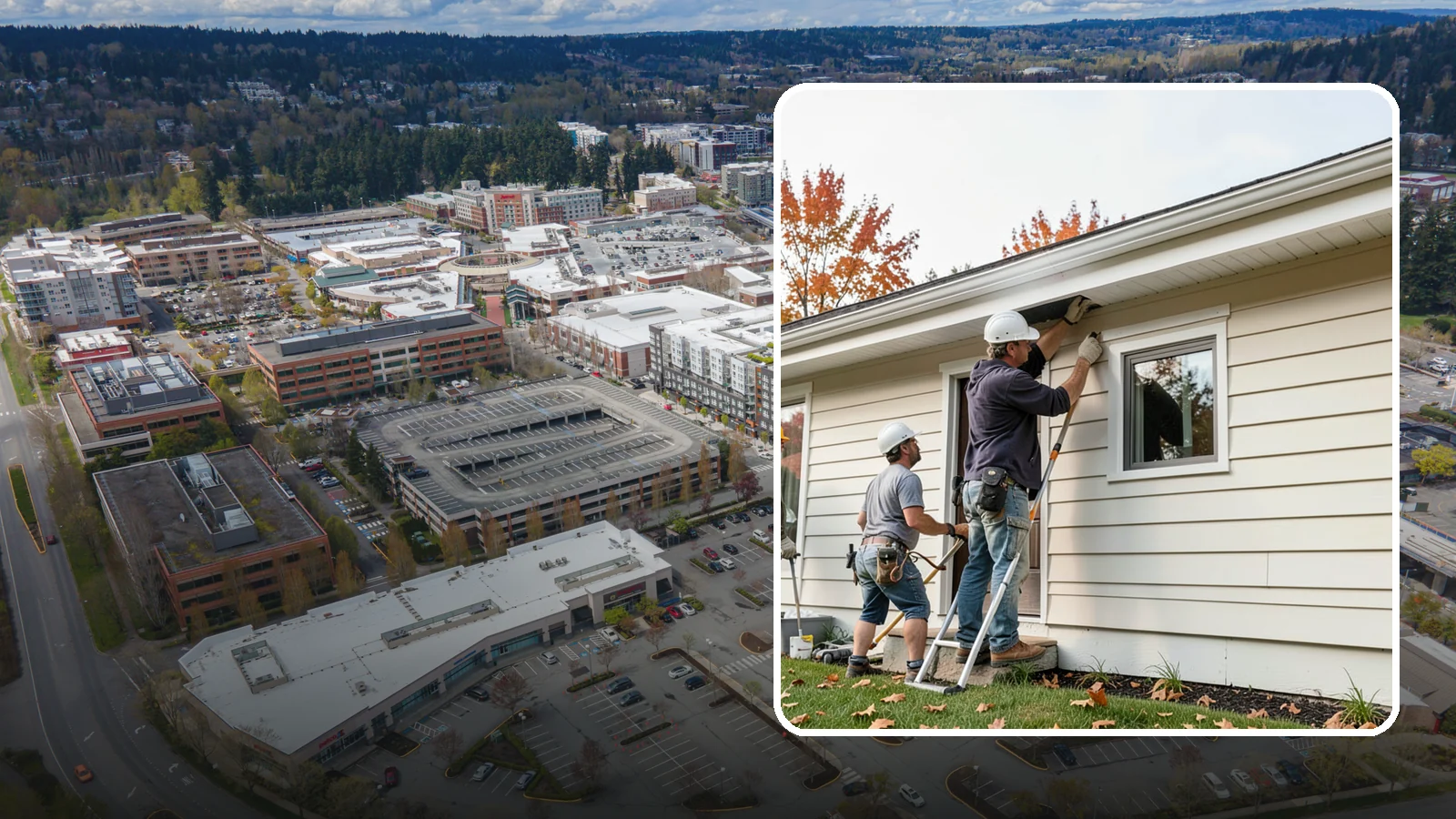 Fascia Repair in Redmond, King County, WA - Fascia repair that restores the roofline board protecting your gutters and eaves.