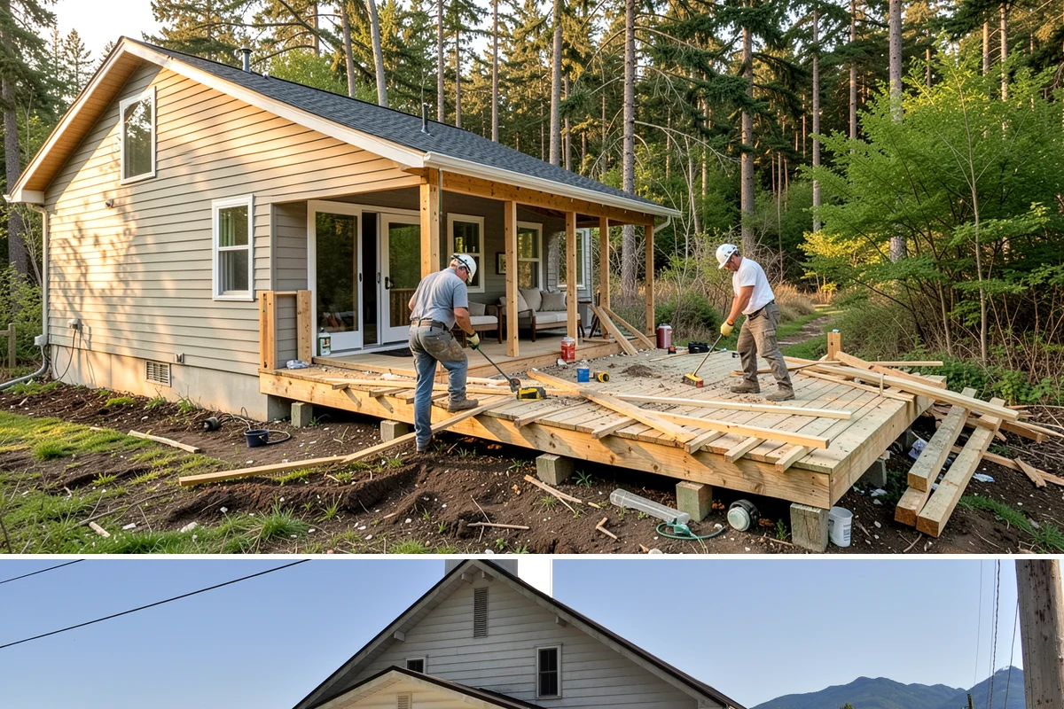 Fascia Replacement in Concrete, Skagit County, WA - Summer and early fall provide the dry window needed for replacement and finishing.