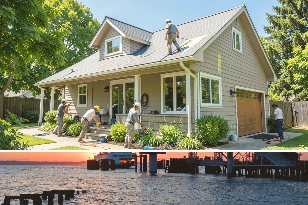Fascia Replacement in Edmonds, Snohomish County, WA - Summer and early fall provide the dry window needed for replacement and finishing.
