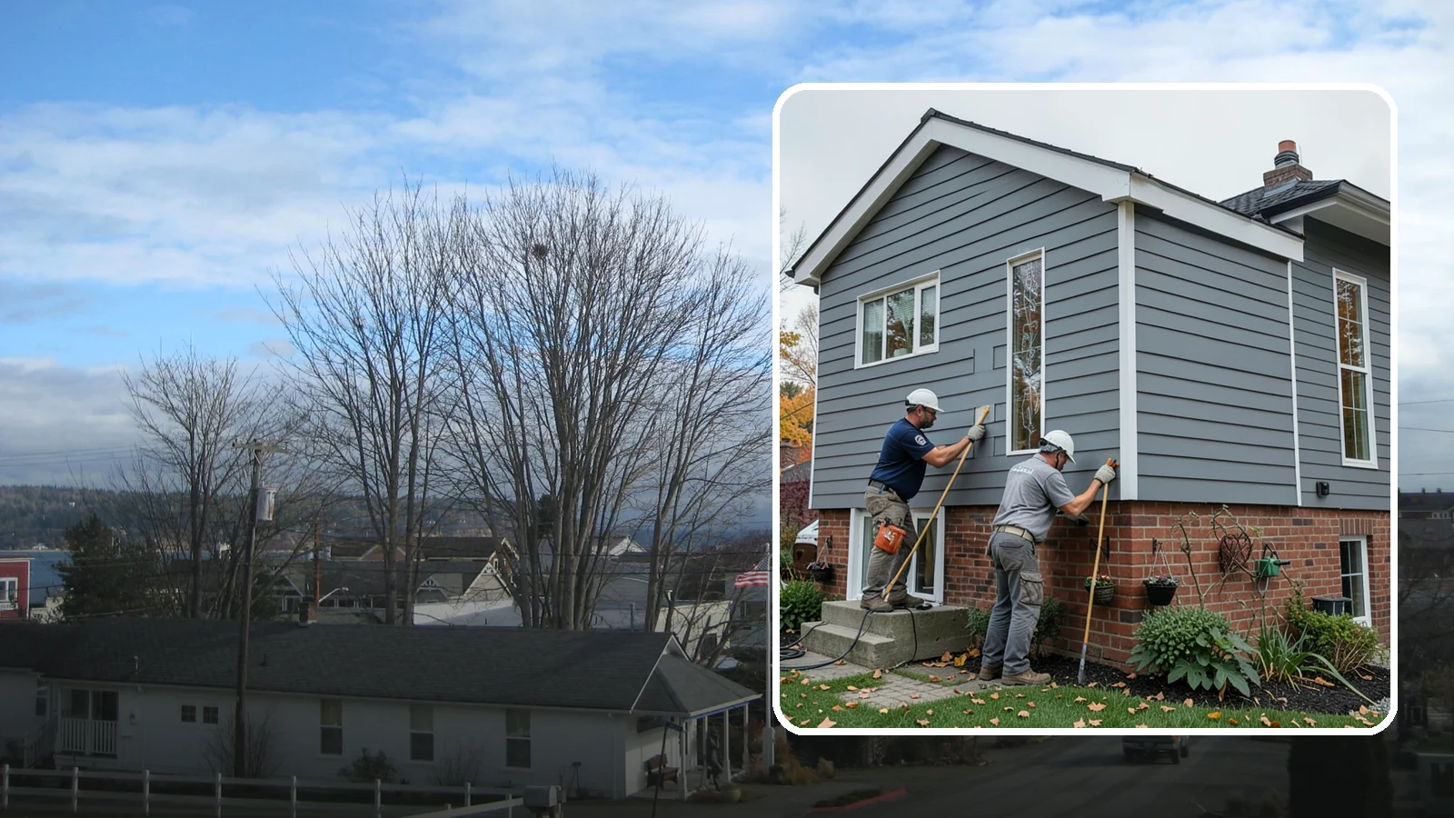 Fascia Replacement in Langley, Island County, WA - Full fascia replacement that renews the roofline boards protecting your eaves and gutters.