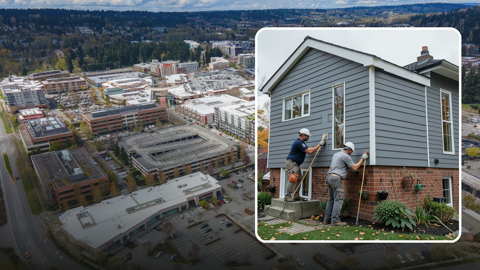 Fascia Replacement in Redmond, King County, WA - Full fascia replacement that renews the roofline boards protecting your eaves and gutters.
