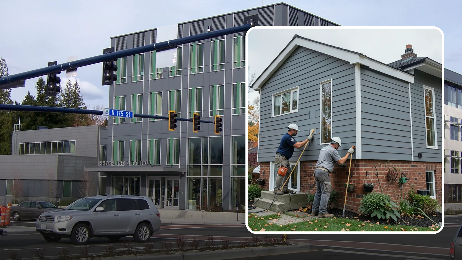 Fascia Replacement in Shoreline, King County, WA - Full fascia replacement that renews the roofline boards protecting your eaves and gutters.