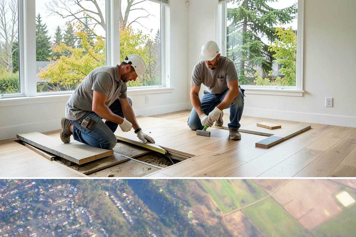 Faux Beam Installation in Algona, King County, WA - Decorative beam installs are indoor projects that fit comfortably in any season.