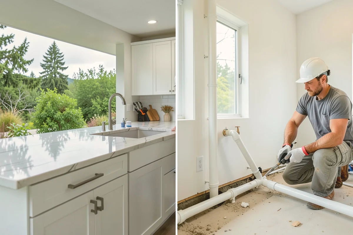 Faux Beam Installation in Bellevue, King County, WA - Plan beam layout and spacing