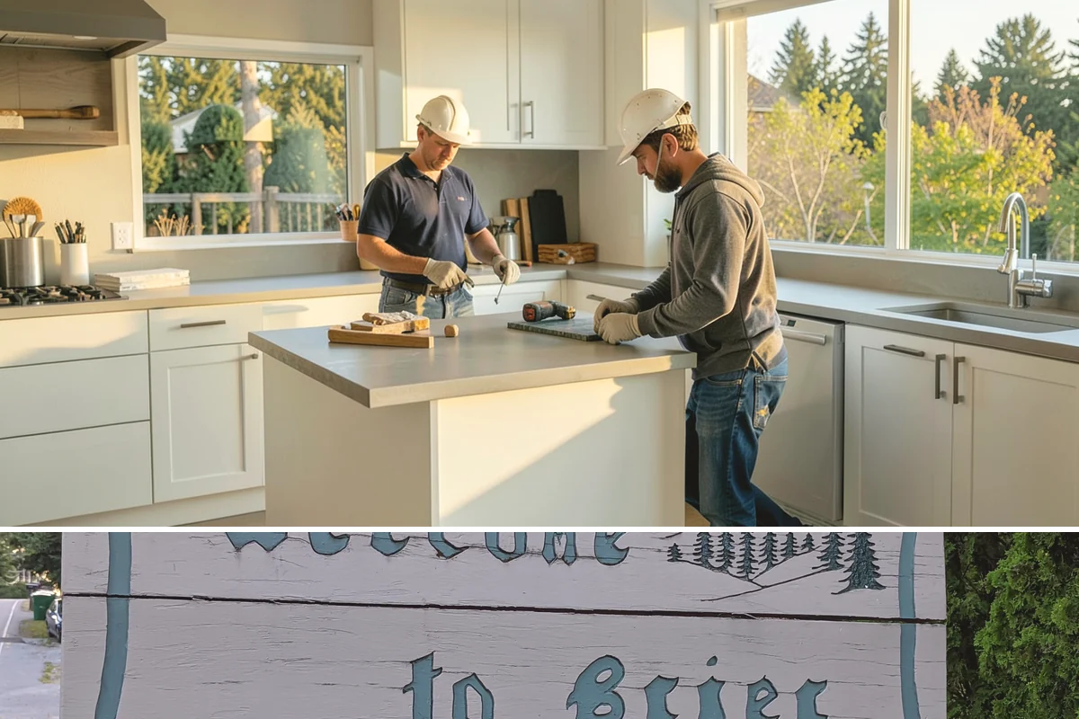 Faux Beam Installation in Brier, Snohomish County, WA - Decorative beam installs are indoor projects that fit comfortably in any season.