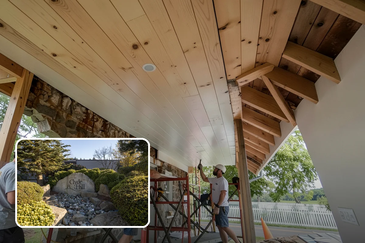 Faux Beam Installation in Clyde Hill, King County, WA - Adds character without structural work