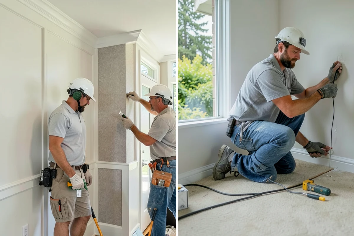 Faux Beam Installation in Clyde Hill, King County, WA - Plan beam layout and spacing