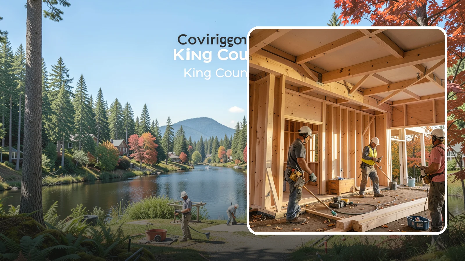 Faux Beam Installation in Covington, King County, WA - Adding lightweight decorative beams to bring warmth and character to a ceiling without structural work.