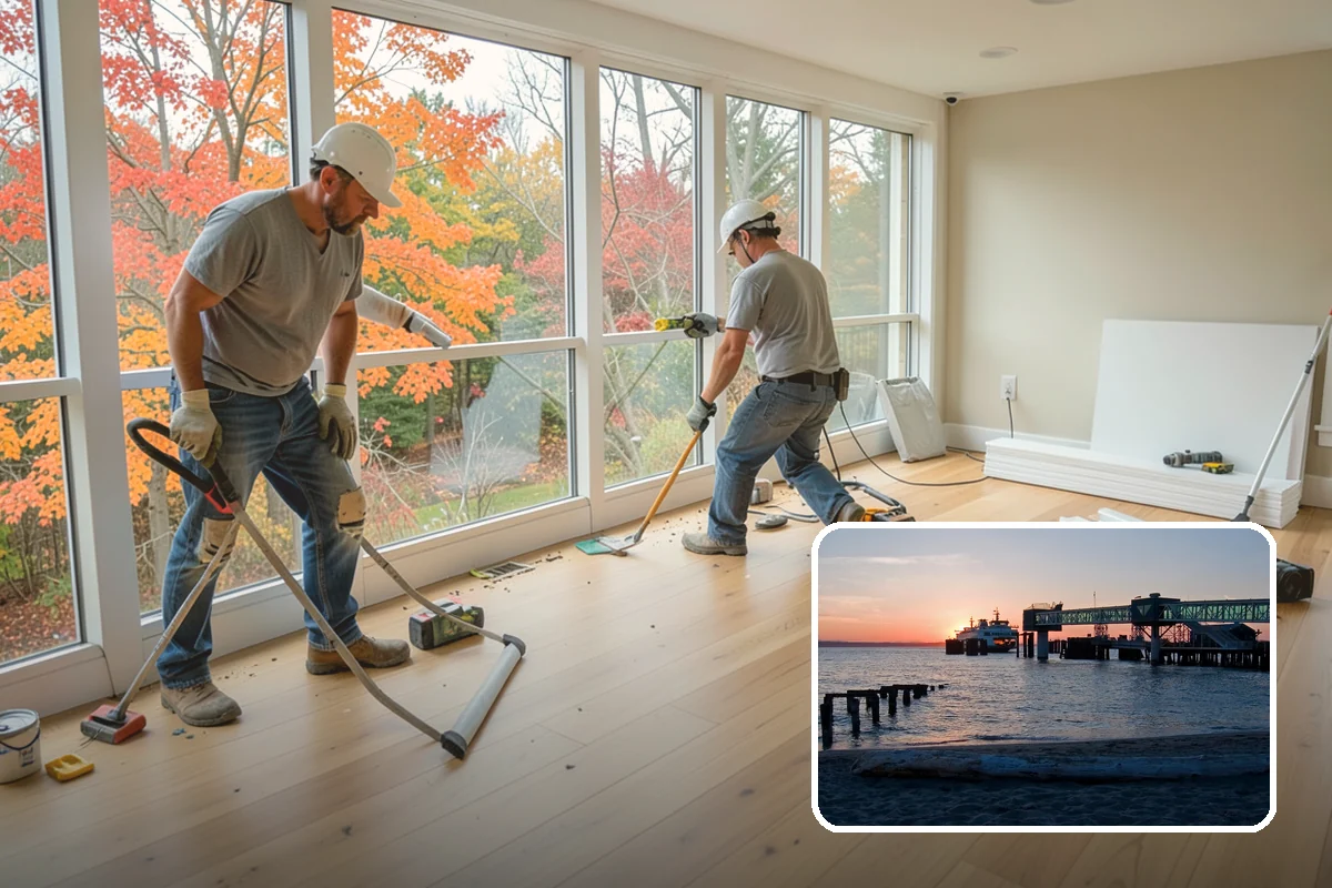 Faux Beam Installation in Edmonds, Snohomish County, WA - Adds character without structural work