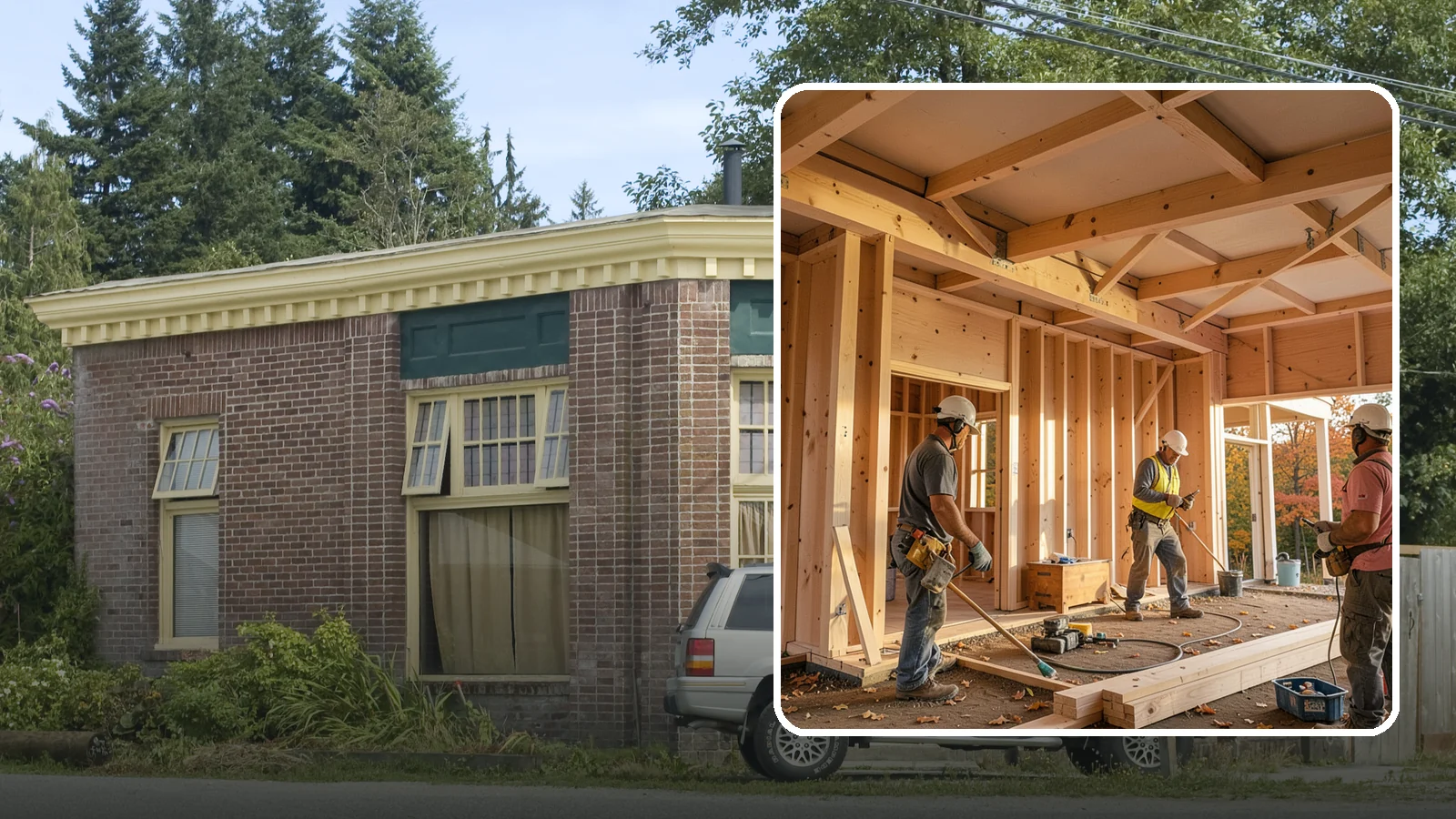Faux Beam Installation in Hamilton, Skagit County, WA - Adding lightweight decorative beams to bring warmth and character to a ceiling without structural work.