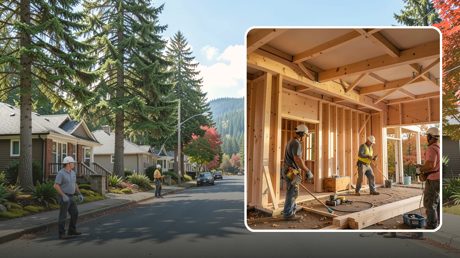 Faux Beam Installation in Hunts Point, King County, WA - Adding lightweight decorative beams to bring warmth and character to a ceiling without structural work.