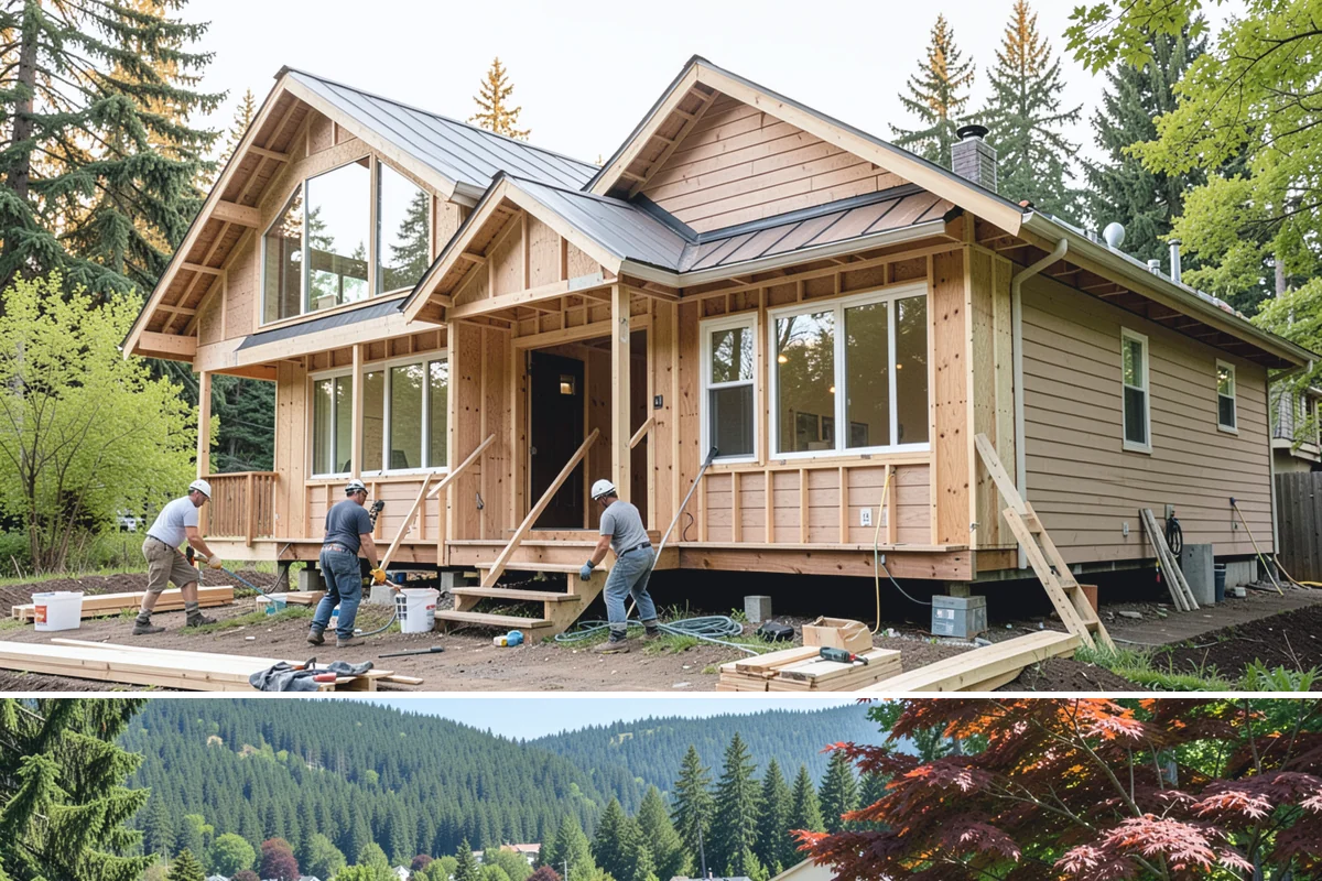Faux Beam Installation in Index, Snohomish County, WA - Decorative beam installs are indoor projects that fit comfortably in any season.