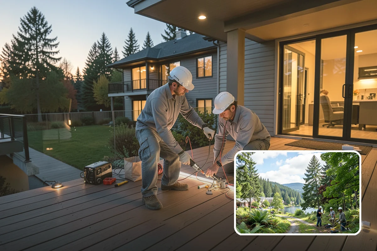 Faux Beam Installation in Lake Forest Park, King County, WA - Adds character without structural work