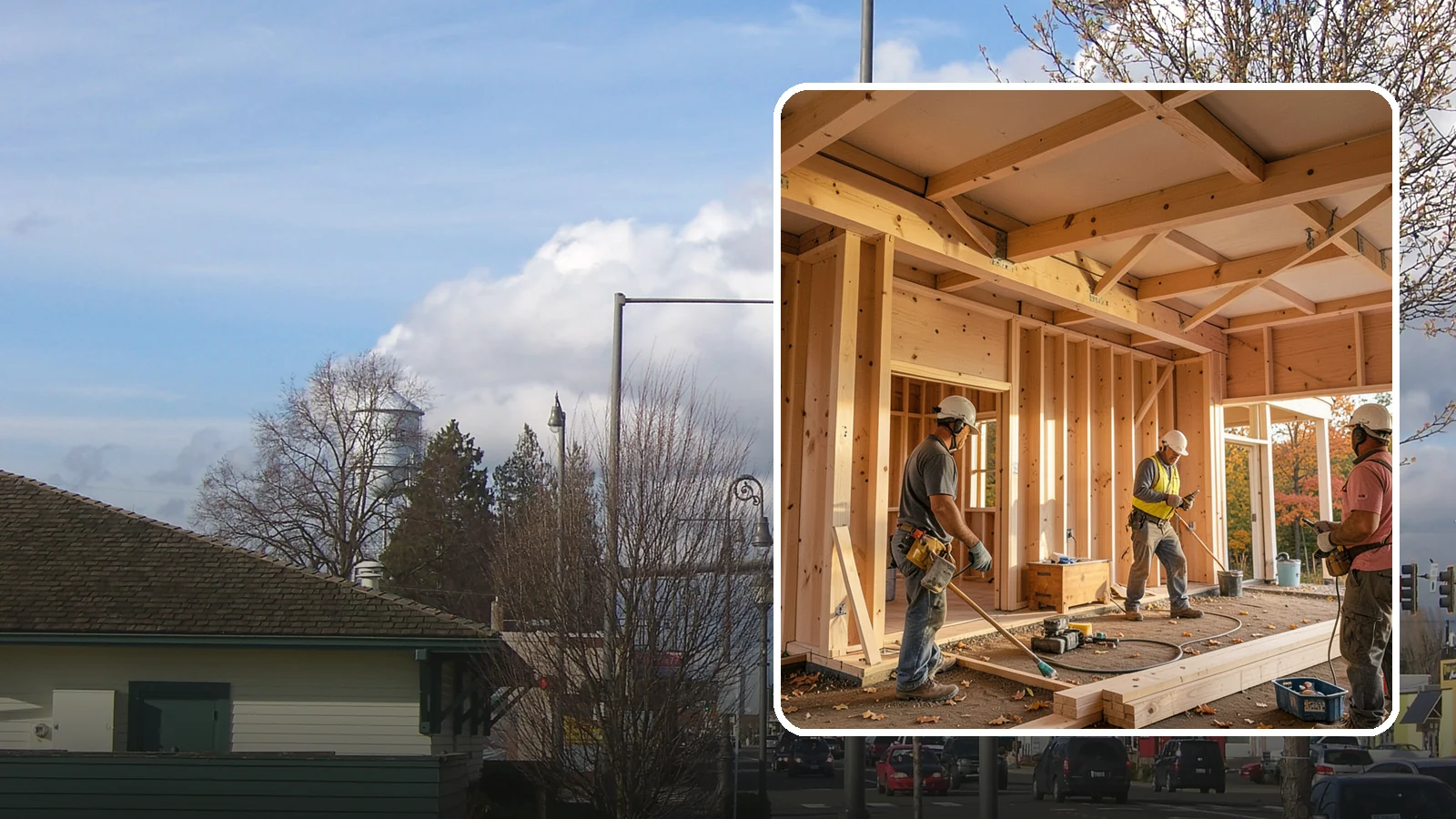 Faux Beam Installation in Marysville, Snohomish County, WA - Adding lightweight decorative beams to bring warmth and character to a ceiling without structural work.