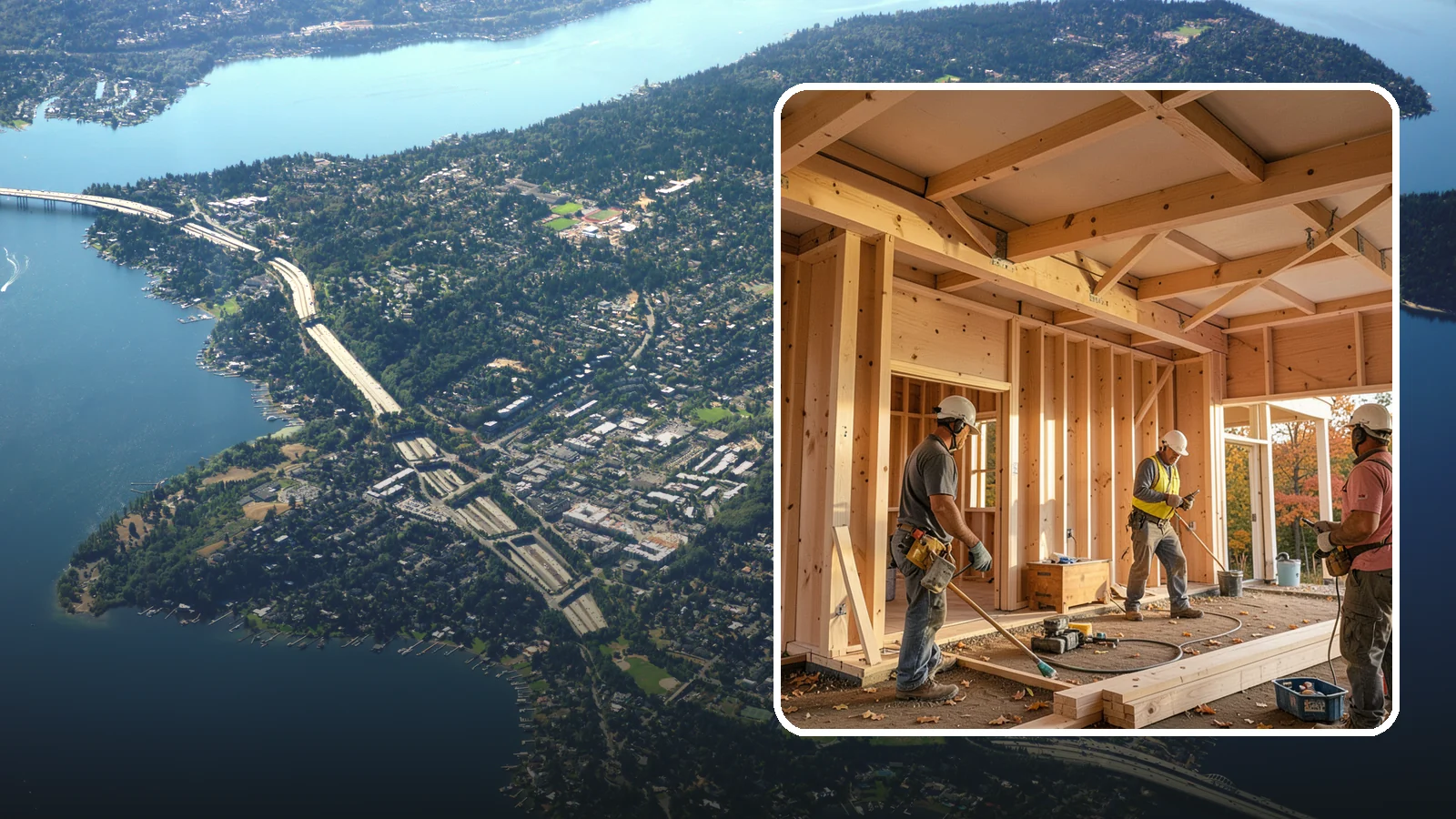 Faux Beam Installation in Mercer Island, King County, WA - Adding lightweight decorative beams to bring warmth and character to a ceiling without structural work.