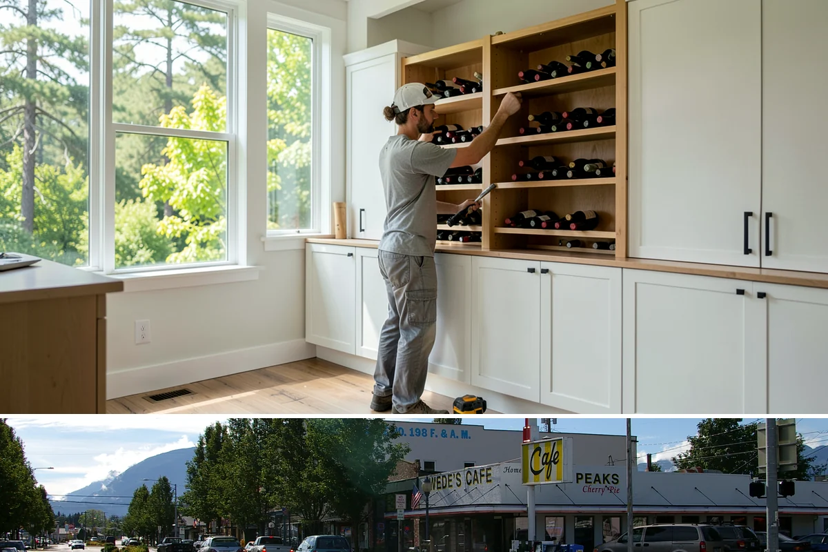 Faux Beam Installation in North Bend, King County, WA - Decorative beam installs are indoor projects that fit comfortably in any season.