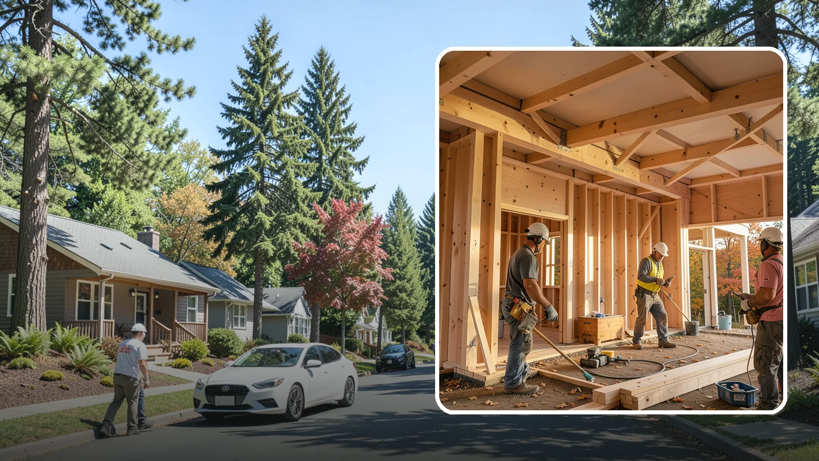 Faux Beam Installation in Orting, Pierce County, WA - Adding lightweight decorative beams to bring warmth and character to a ceiling without structural work.