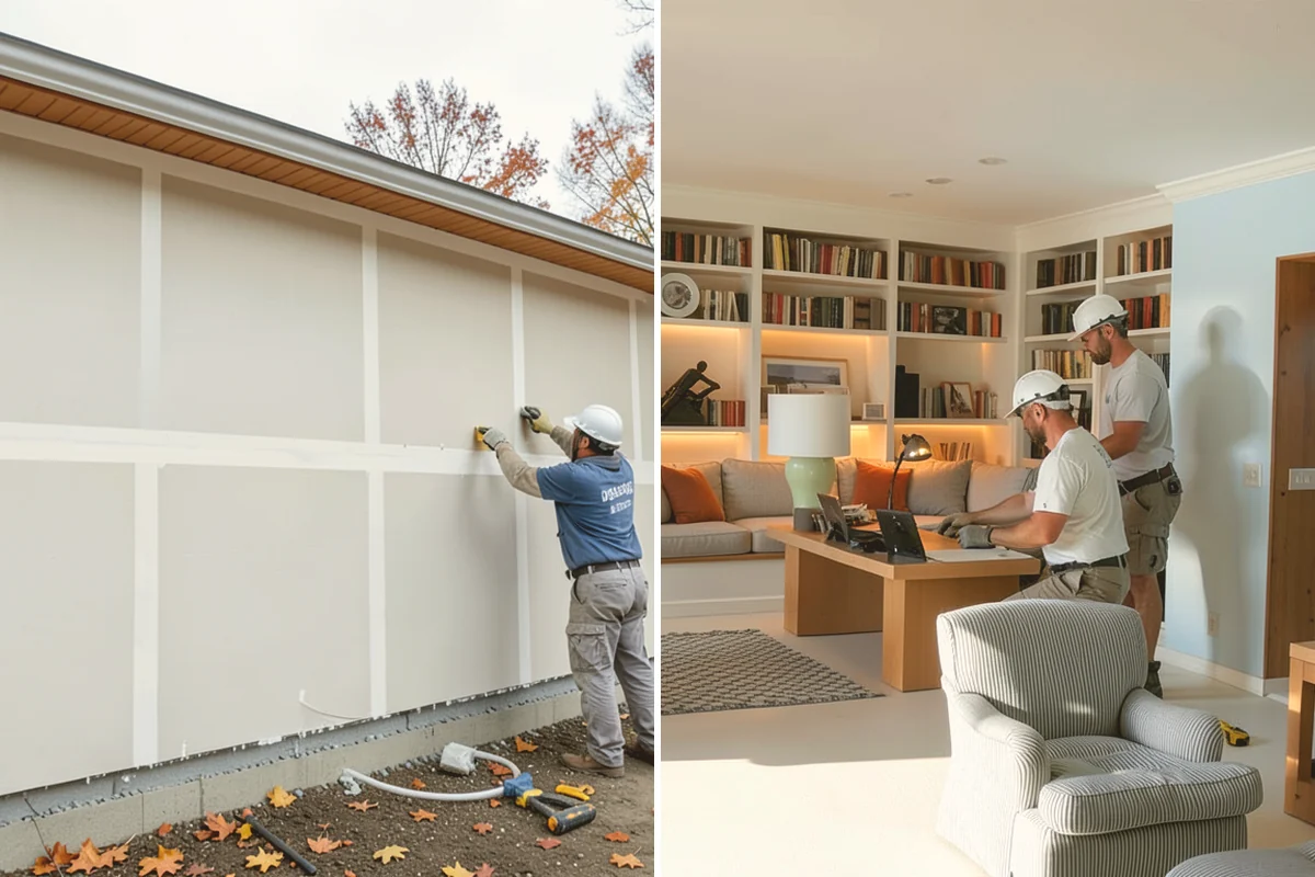 Faux Beam Installation in Orting, Pierce County, WA - Plan beam layout and spacing