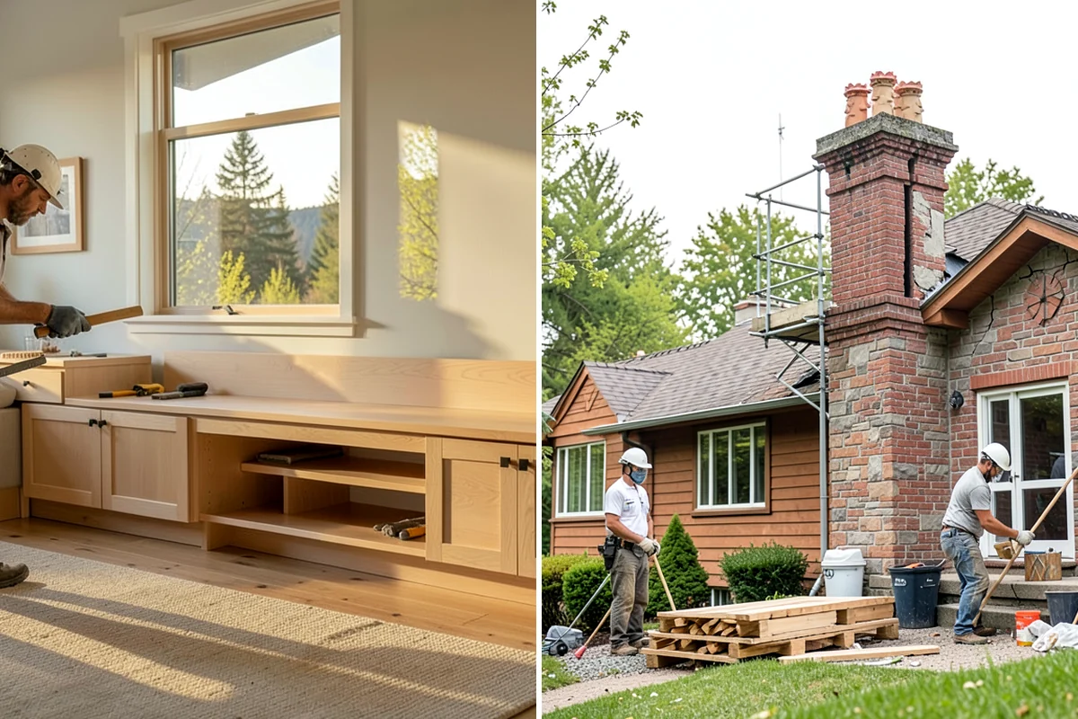 Faux Beam Installation in Pacific, King County, WA - Plan beam layout and spacing