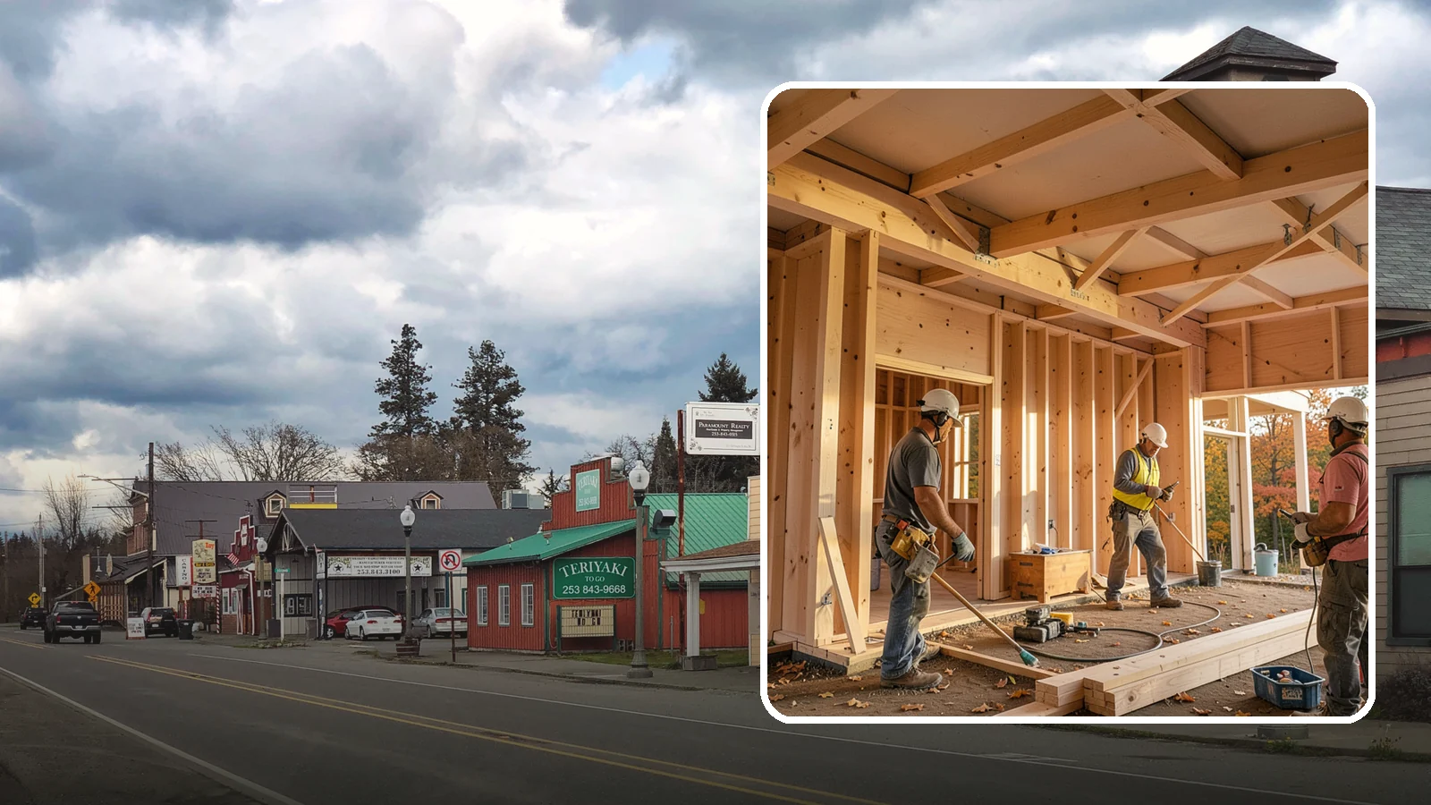 Faux Beam Installation in Roy, Pierce County, WA - Adding lightweight decorative beams to bring warmth and character to a ceiling without structural work.