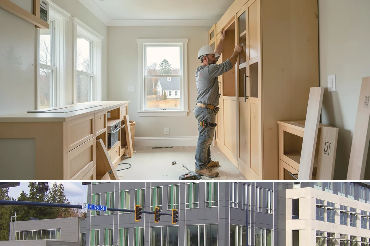 Faux Beam Installation in Shoreline, King County, WA - Decorative beam installs are indoor projects that fit comfortably in any season.
