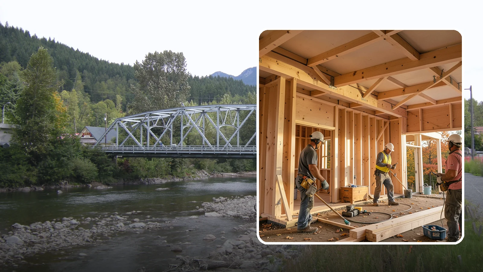 Faux Beam Installation in Skykomish, King County, WA - Adding lightweight decorative beams to bring warmth and character to a ceiling without structural work.