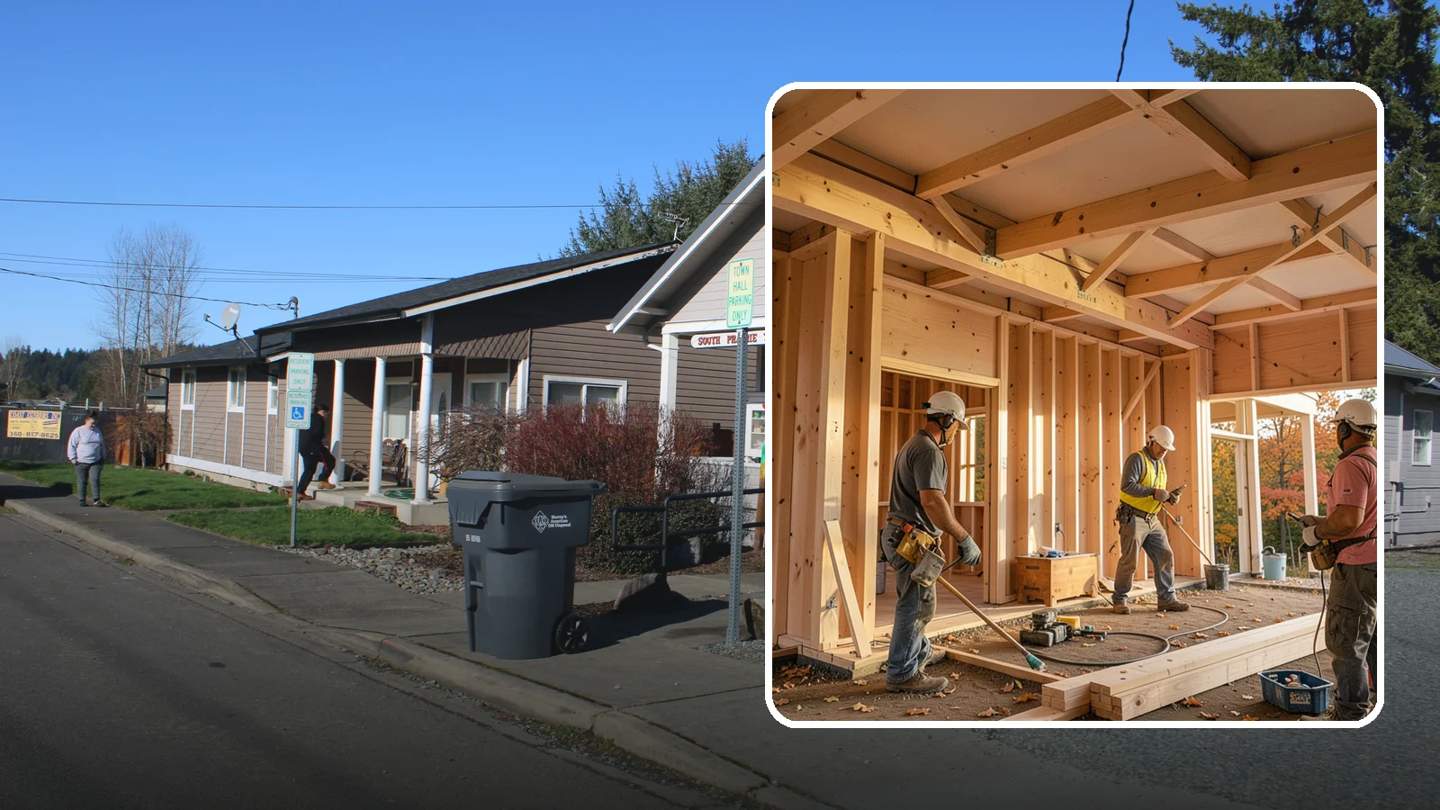 Faux Beam Installation in South Prairie, Pierce County, WA - Adding lightweight decorative beams to bring warmth and character to a ceiling without structural work.